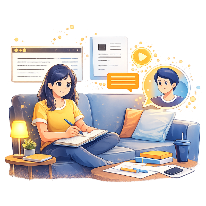 Student working on a laptop