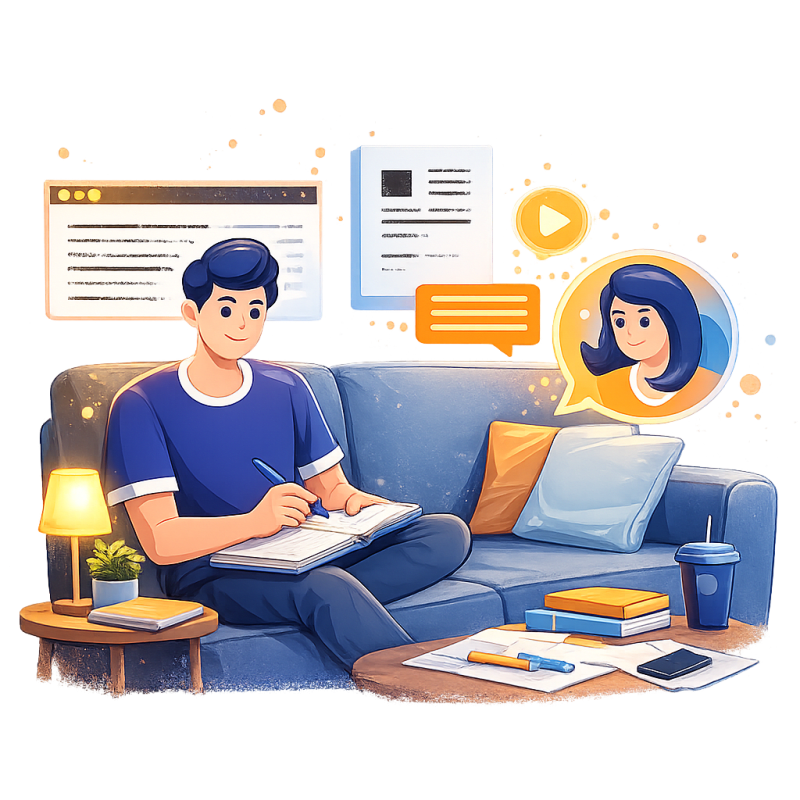 Student discussing professional essay writing help — custom, on-demand essay writing service