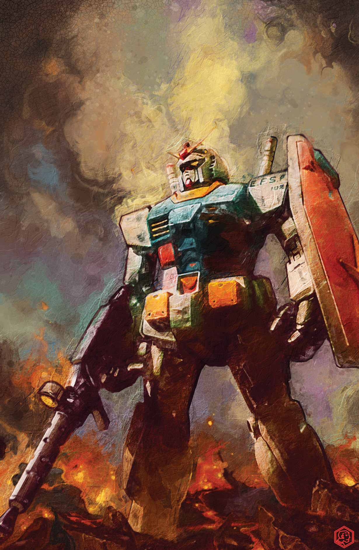 RX-78-2 Gundam anime art print