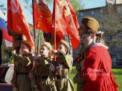 Агитбригады накануне Дня Победы создают особое праздничное настроение жителям округа