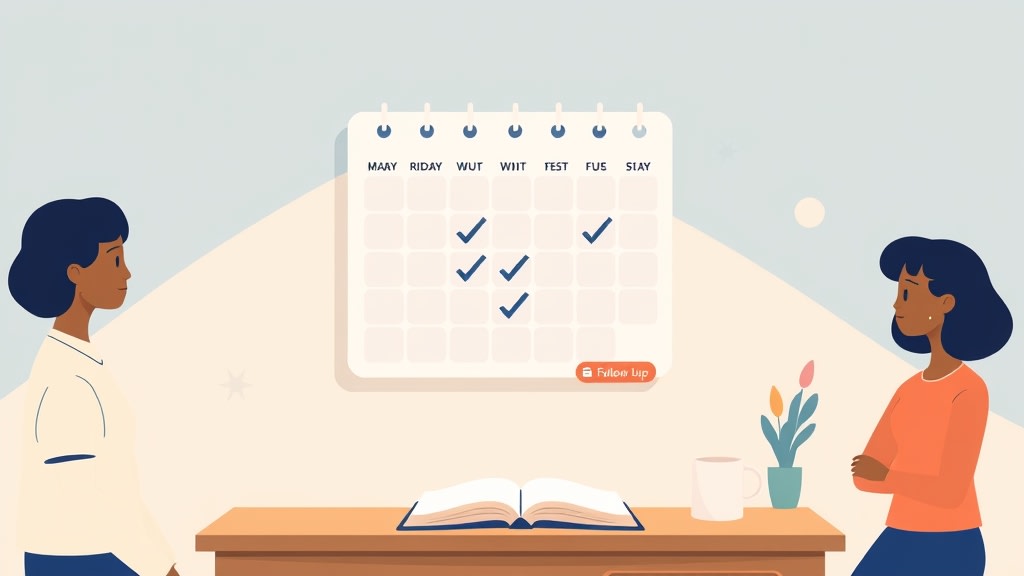 Wall calendar with check-marked dates beside a Bible and coffee mug