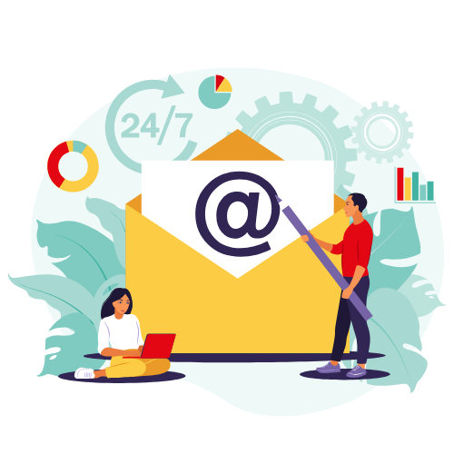 Email organization illustration