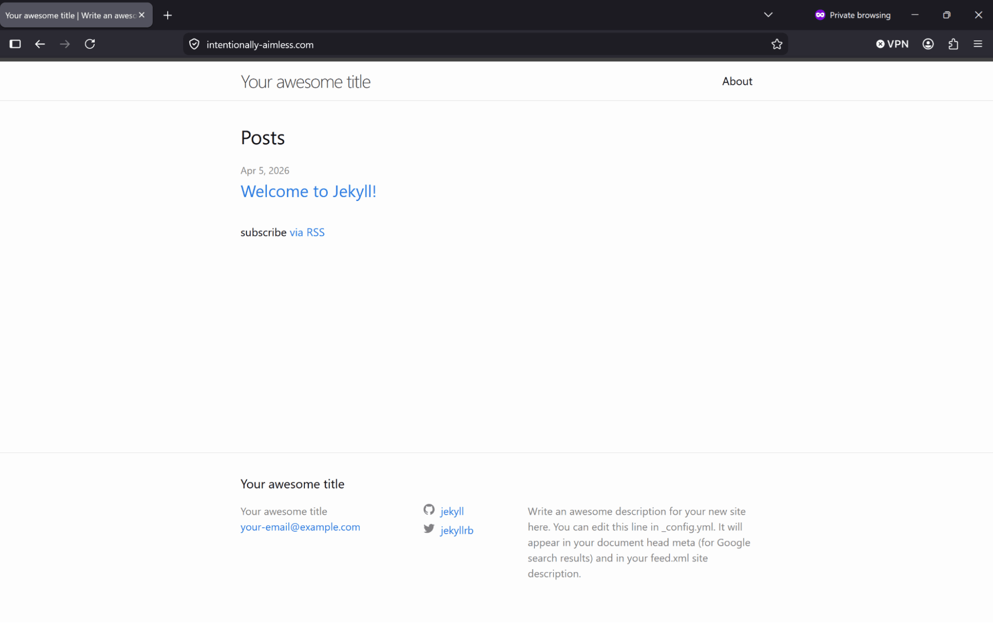 Website in the Minima V2.5.2 theme