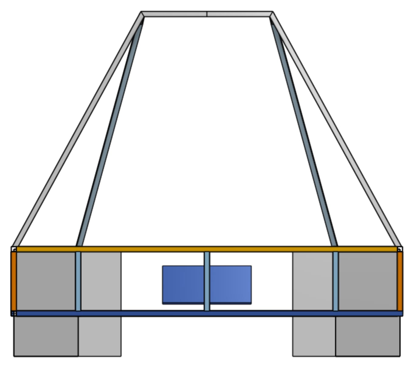 The front of the frame