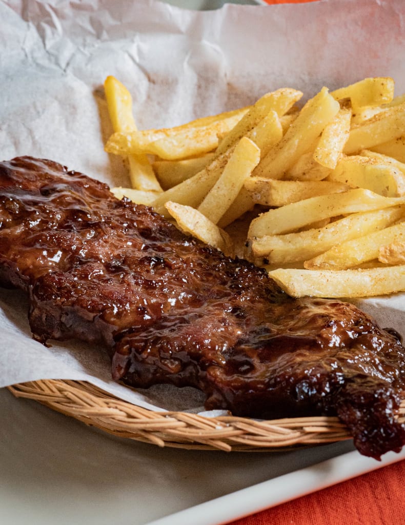 MARINATED COOKED PORK BELLY RIBS (Portioned) - Hodari Foods