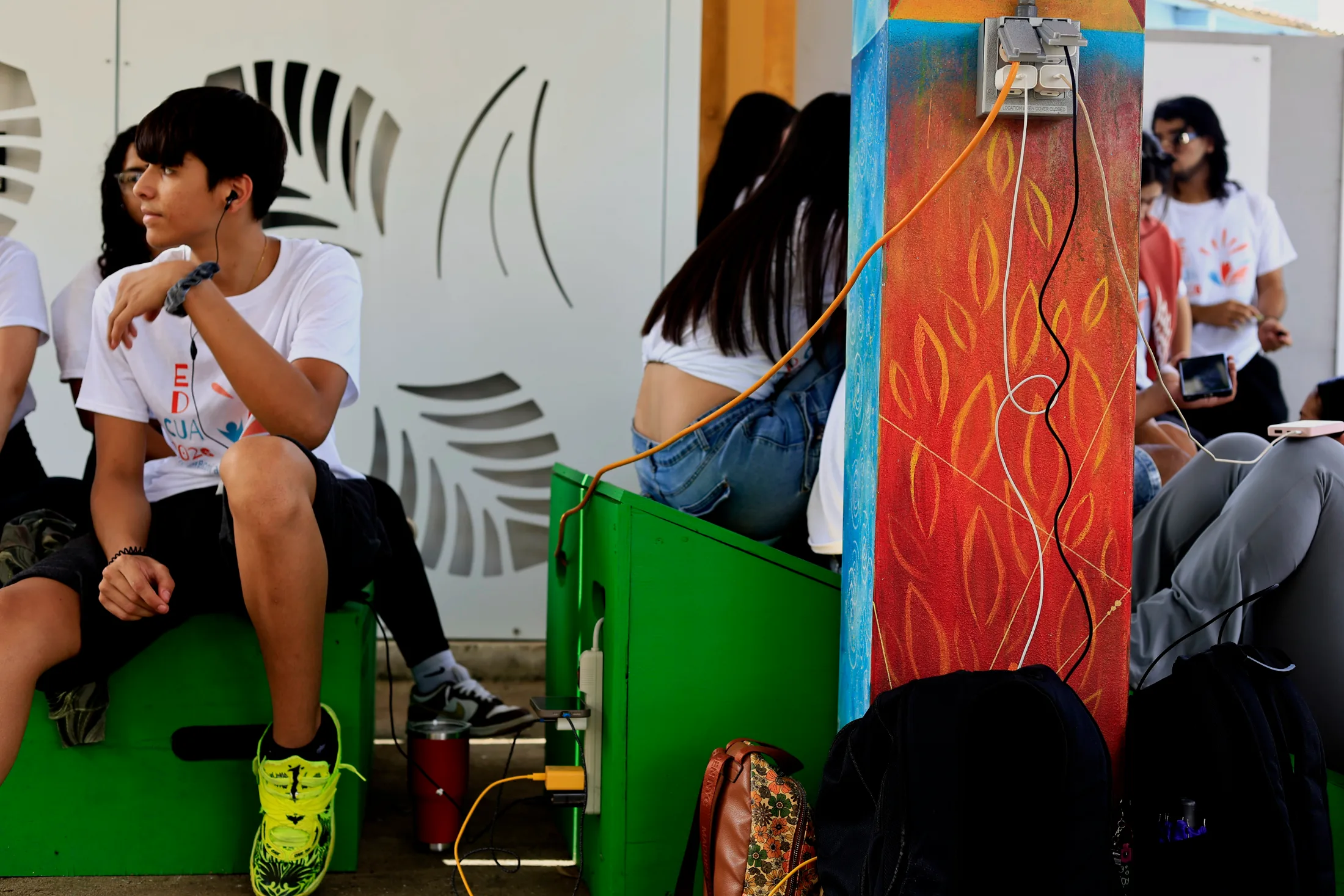Adjuntas, Puerto Rico, 06/24/2026. Students from a University of Puerto Rico workshop connect to Casa Pueblo's solar microgrid. | Thais Llorca for The Parlor Magazine