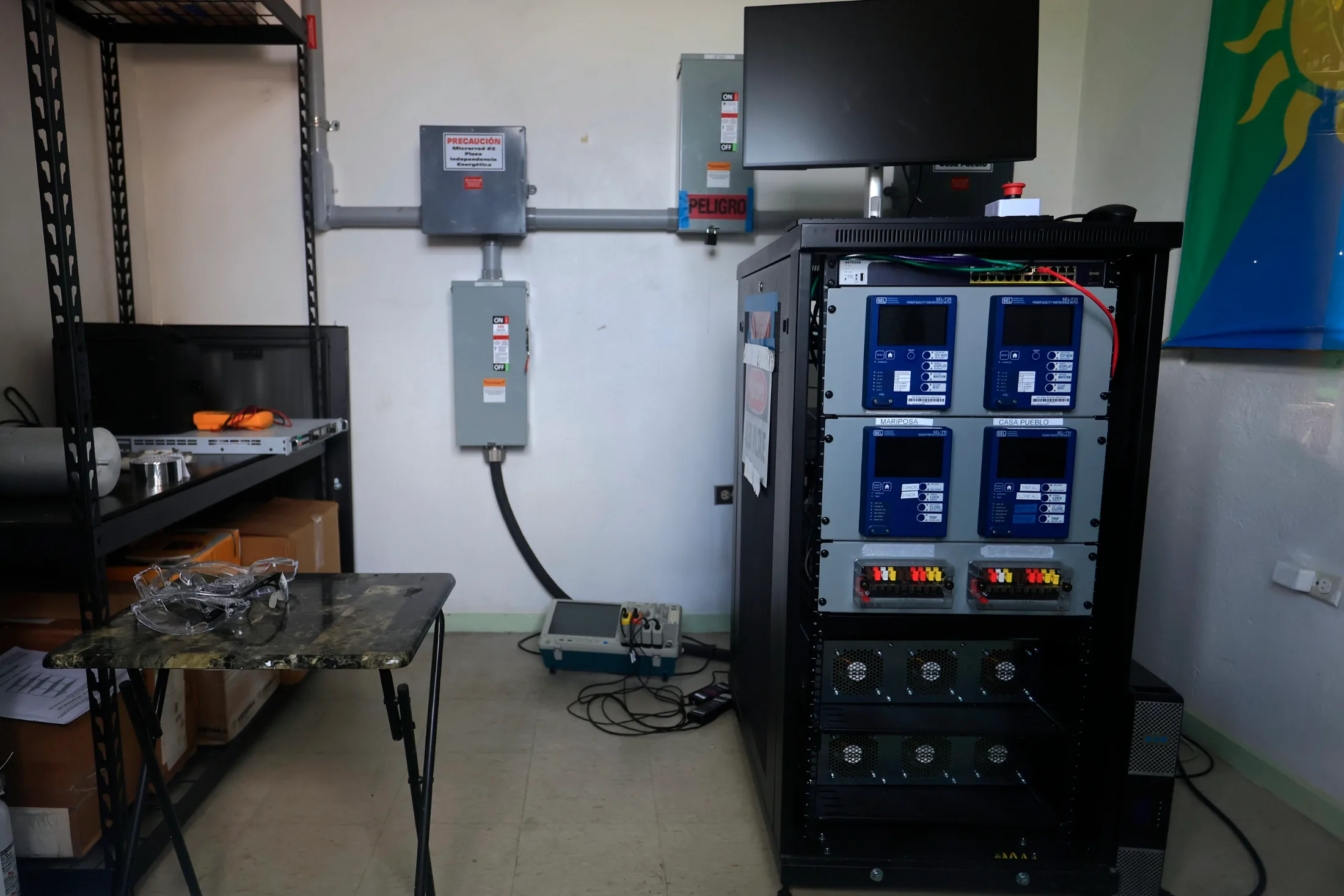 Adjuntas, Puerto Rico, 06/24/2026. Room where the Microgrid Orchestrator is located. | Thais Llorca for The Parlor Magazine