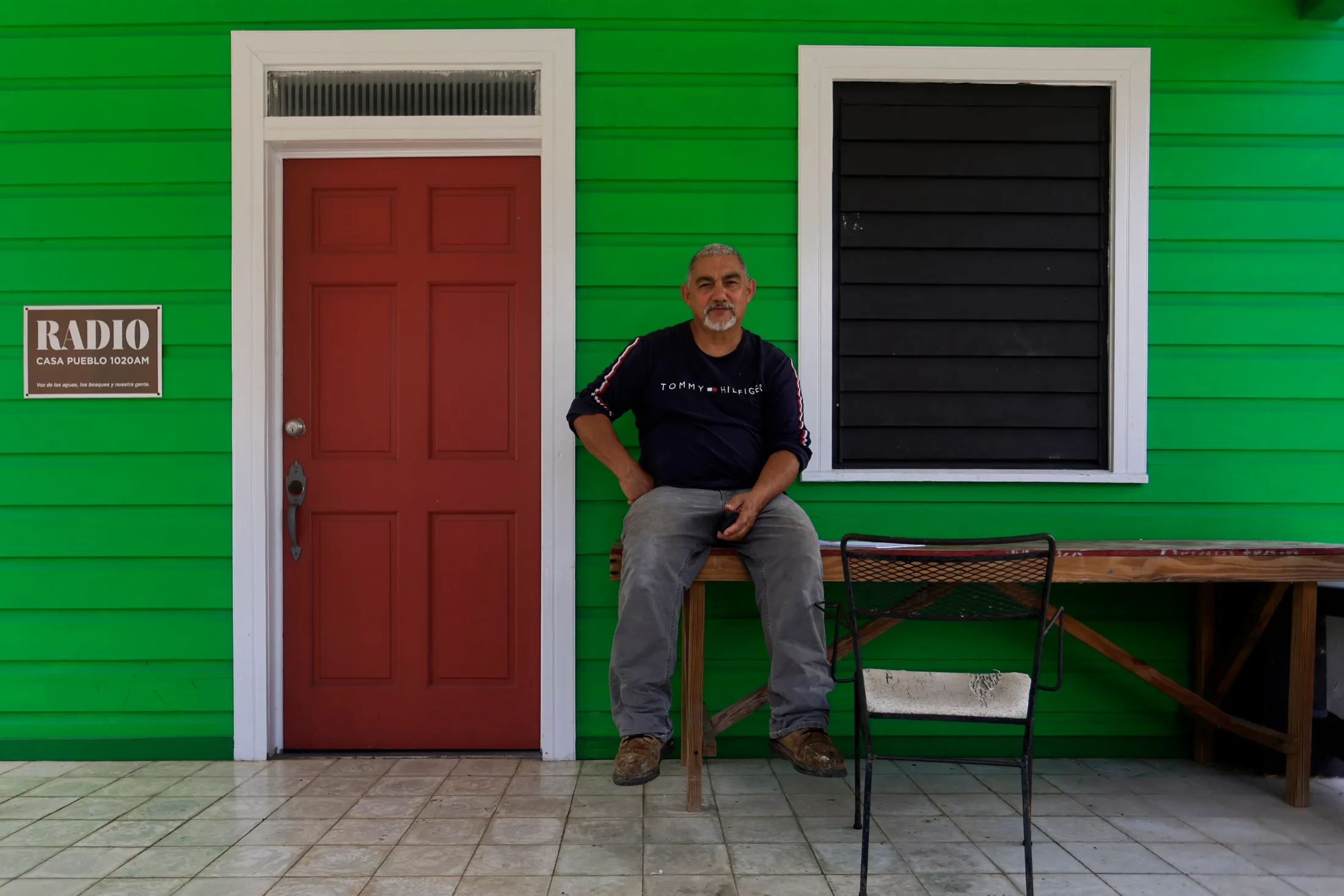 Adjuntas, Puerto Rico, 06/24/2026. Jaime Gonzalez works at Casa Pueblo's solar radio station. | Thais Llorca for The Parlor Magazine