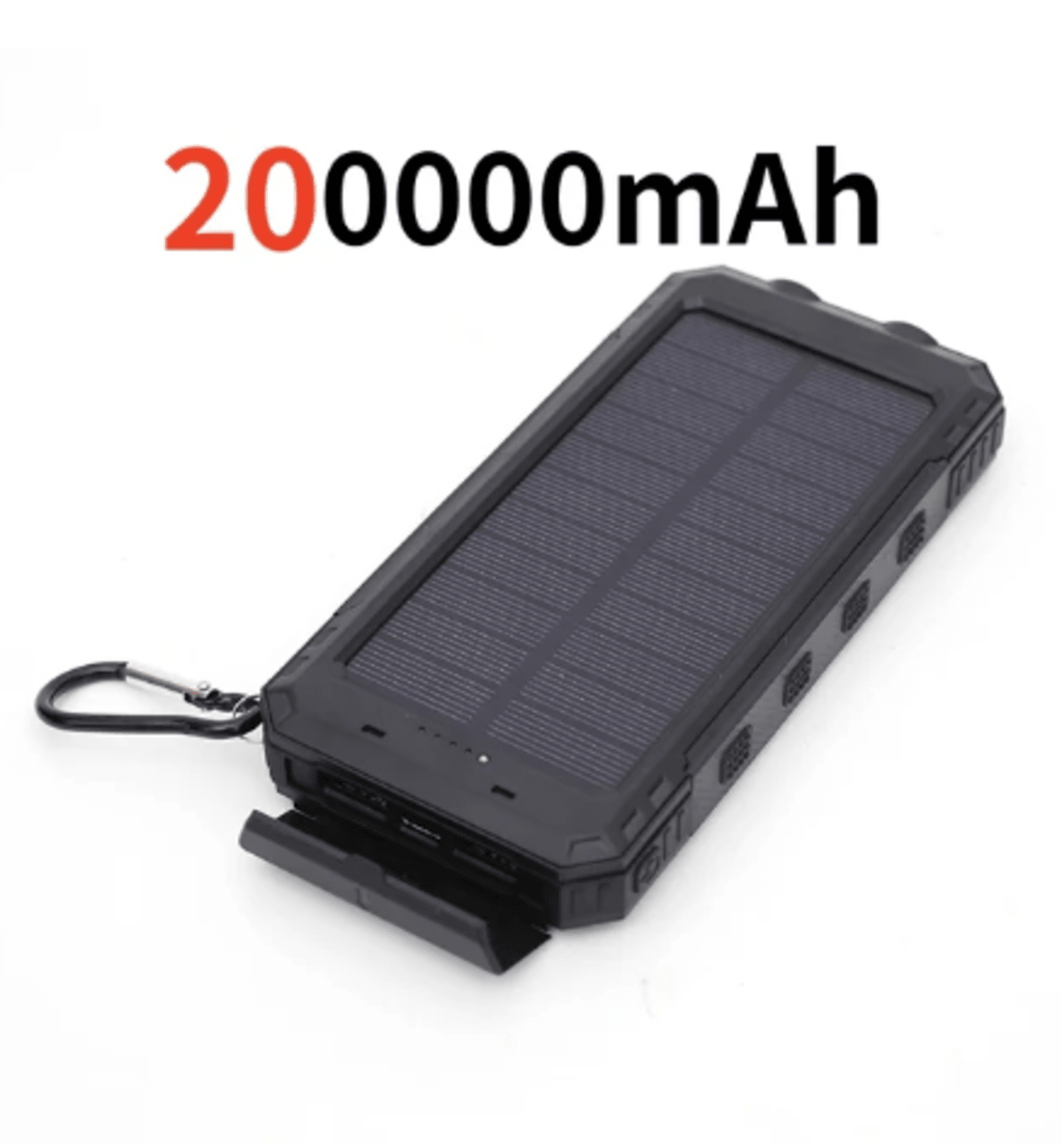 แบตสำรองโซลาร์200000มิลลิแอมป์ต่อชั่วโมงกลางแจ้งตกปลาป่าจุของได้มากพลังงานสำรองแบบพกพาพร้อมเข็มทิศชาร์จเร็ว