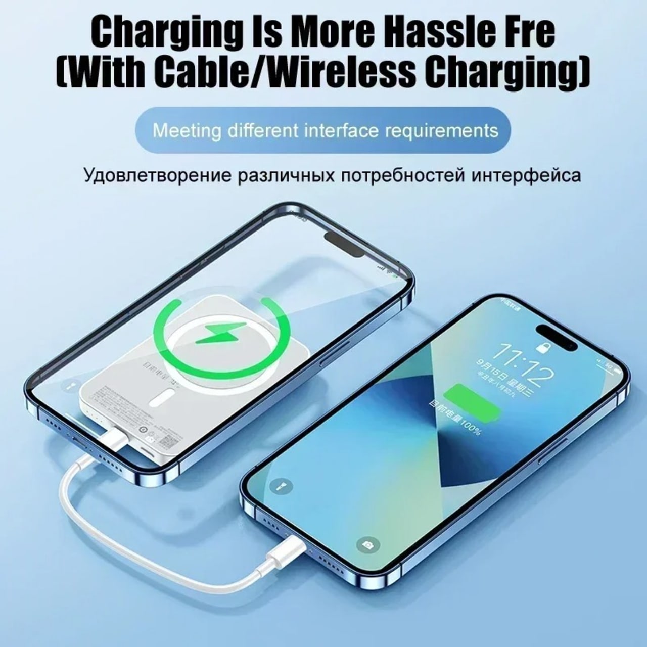 ชุดแบตเตอรี่สำรองแม่เหล็กภายนอกแบบพกพา macsafe ที่ชาร์จไร้สายสำหรับ iPhone 12 13 14Pro MAX powerbank