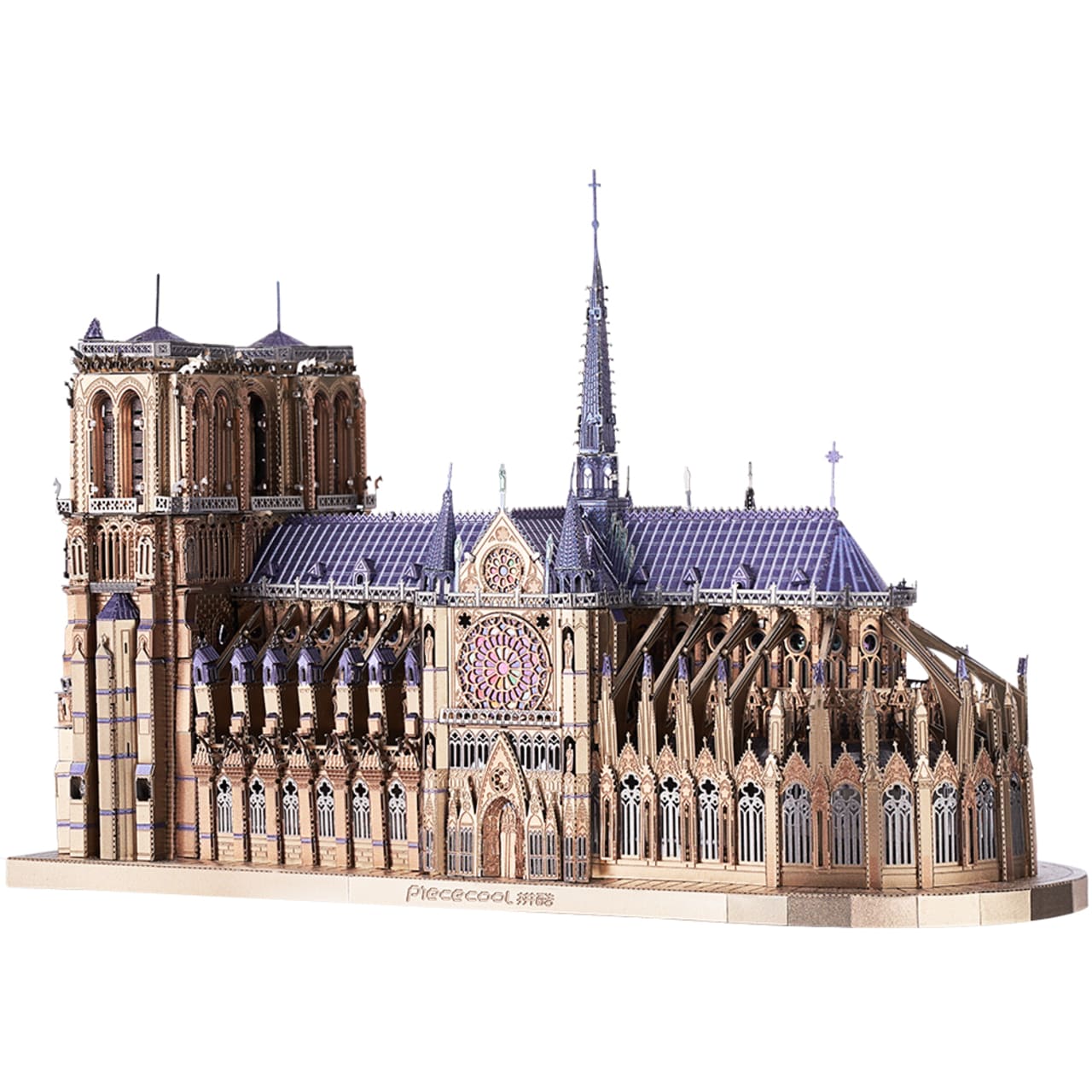 Piececool 3D โลหะปริศนาจิ๊กซอว์,Notre Dame Paris DIY Building ชุดของเล่นสำหรับผู้ใหญ่วันเกิดของขวัญ