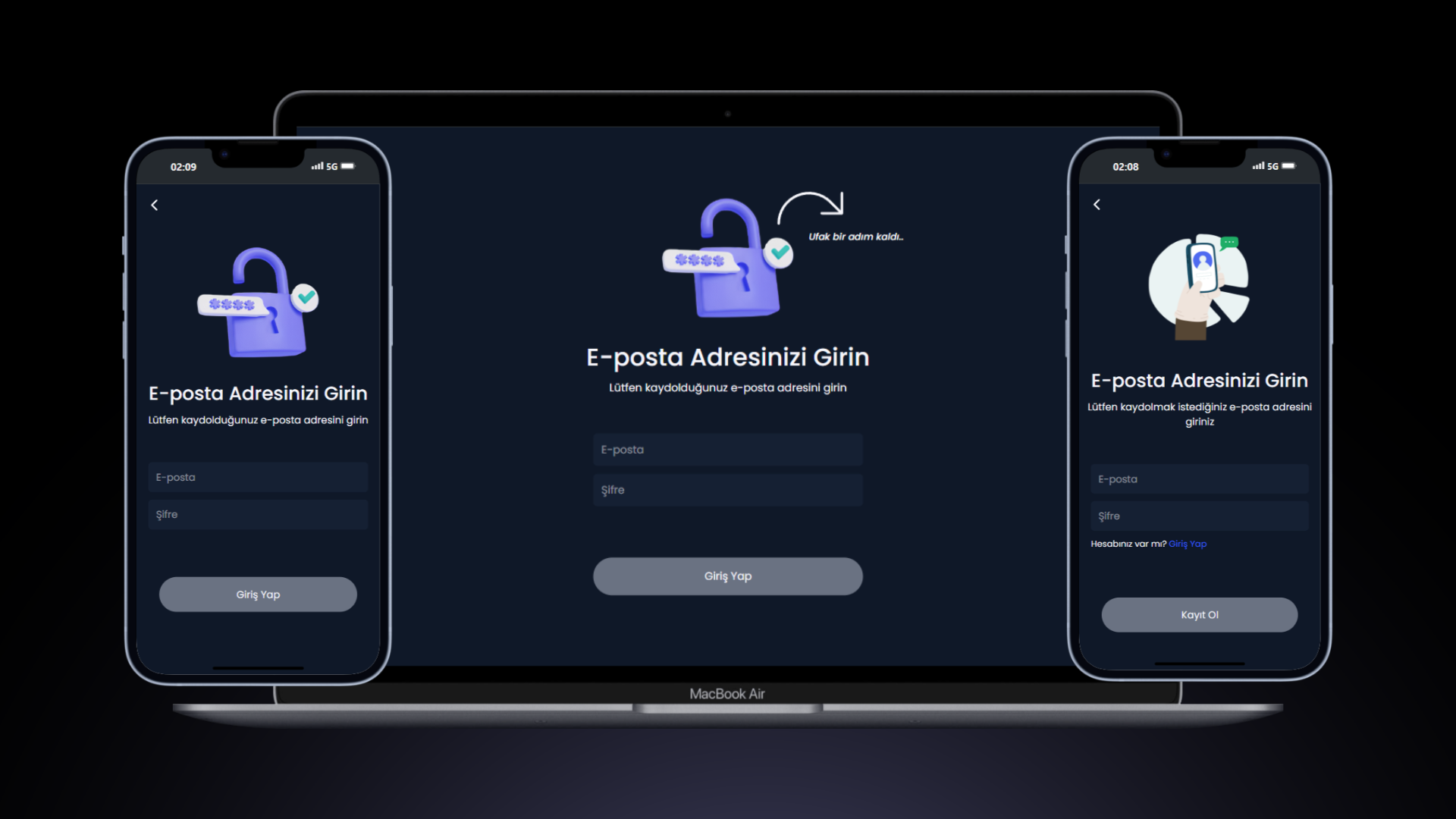 Giriş ve Kayıt Sayfası