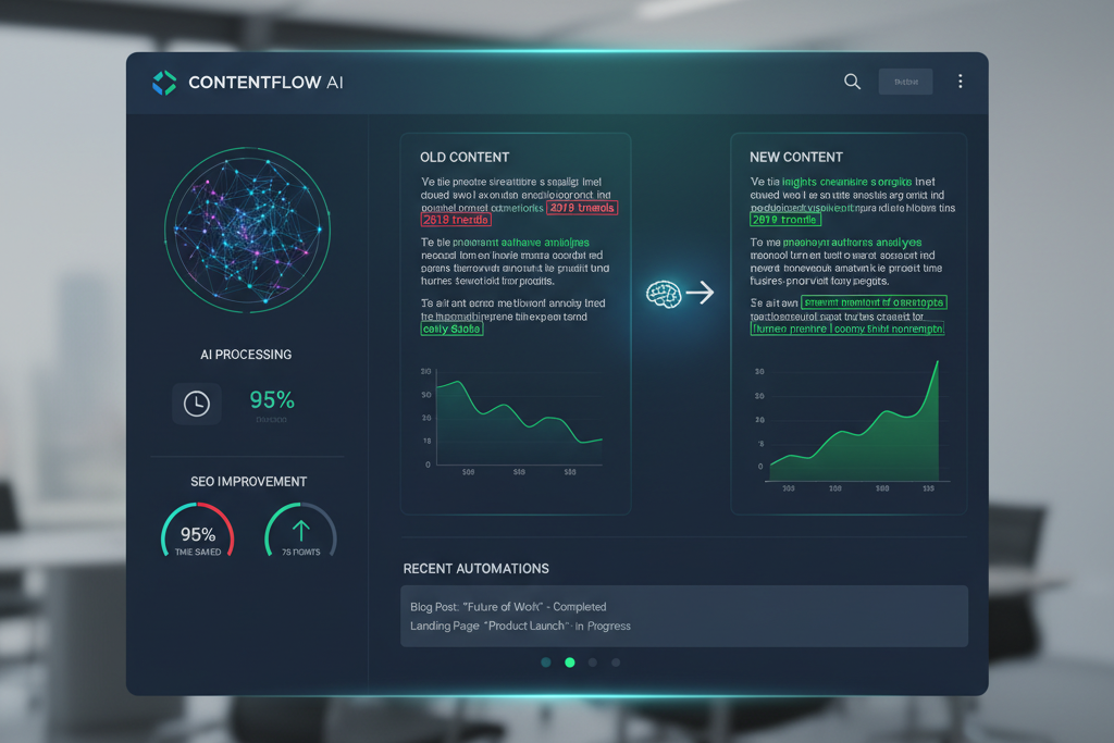 Abstract image representing content optimization and data analysis