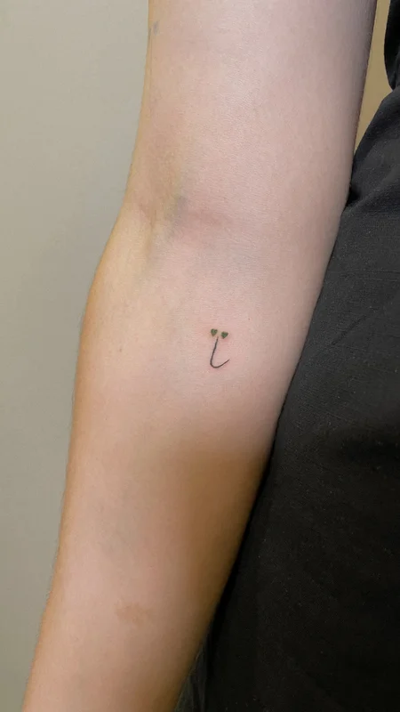 letter Ї tattoo with hearts