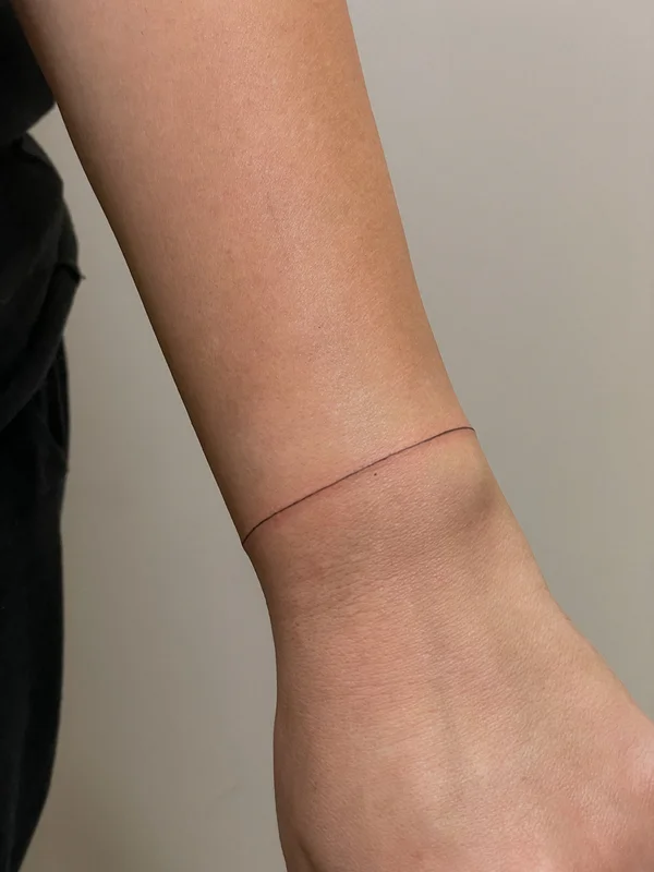 mini tattoo bracelet line
