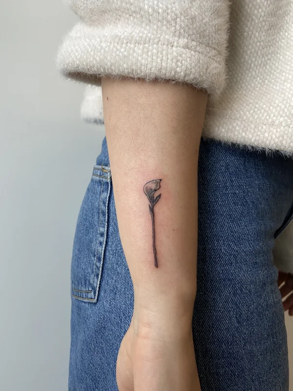 Calla flower tattoo