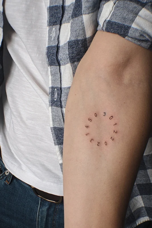 Tattoo with date of birth