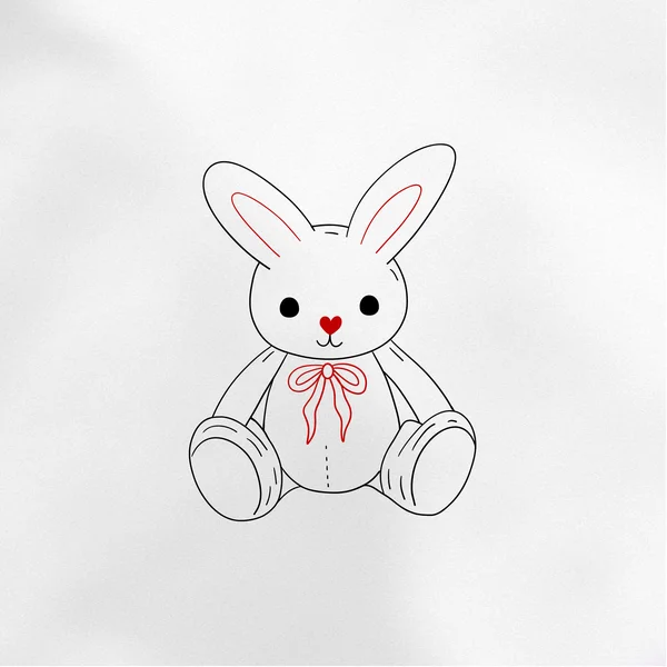 mini tattoo sketch of a bunny