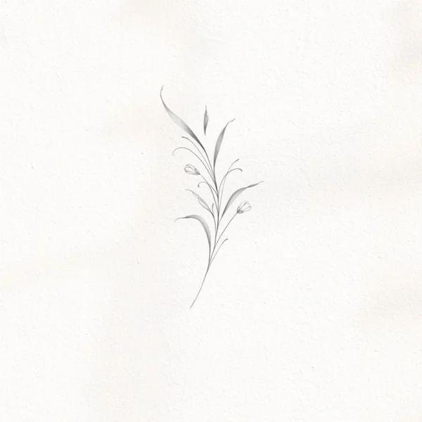 tattoo sketch of a branch with flowers