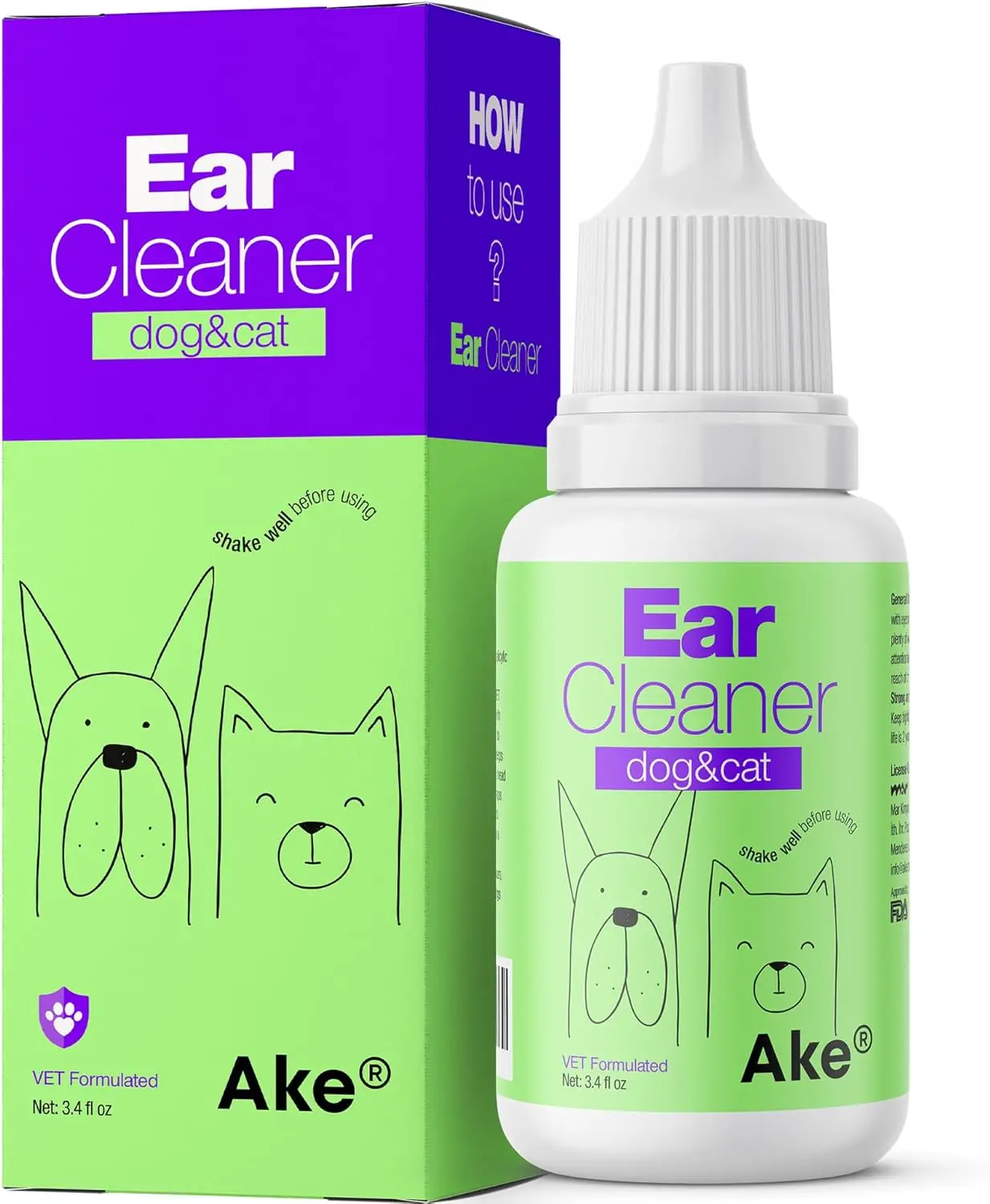 Ake® Dog Ear Cleaner Solution