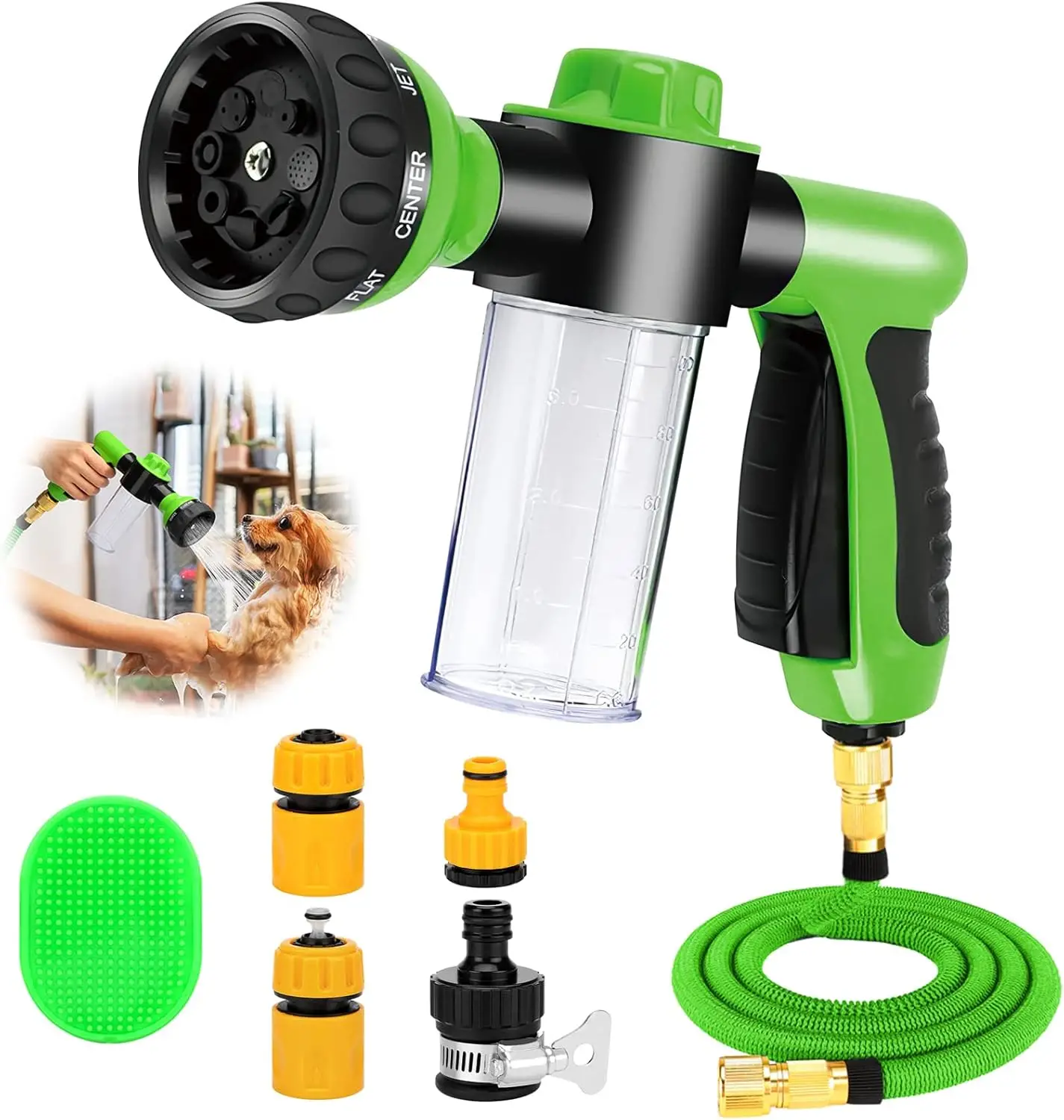Pup Jet Dog Wash 7 Pieces Pet Bathing Tool Set