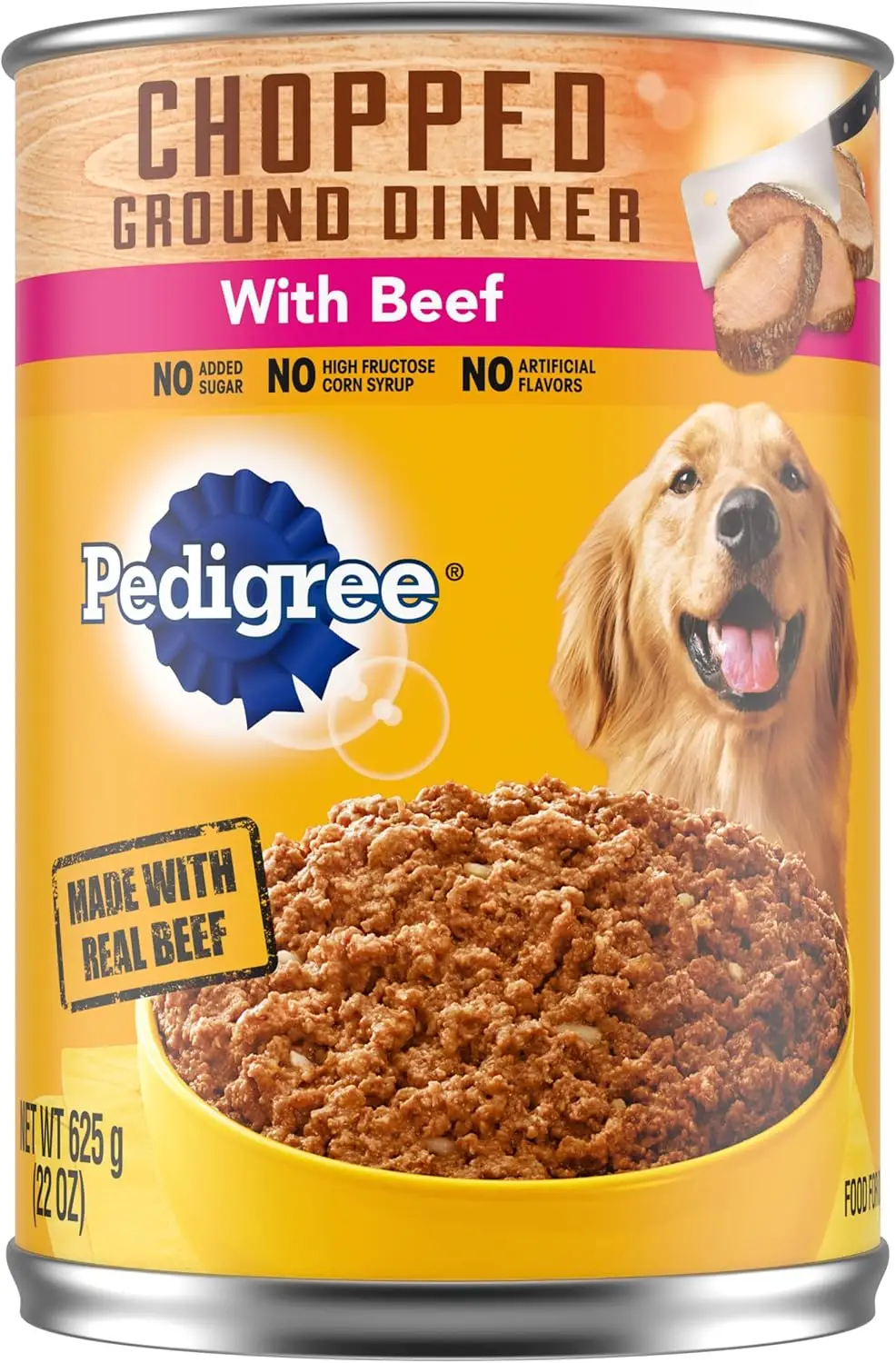 PEDIGREE CHOPPED GROUND DINNER Adult Canned Soft Wet Dog Food with Beef