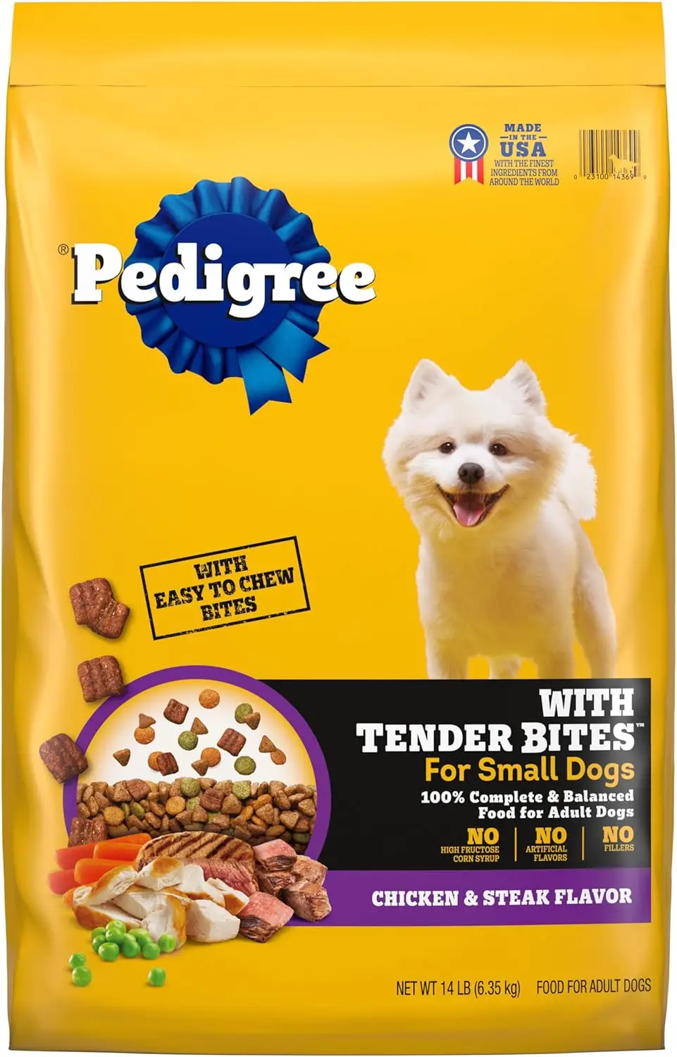 Pedigree with Tender Bites for Small Dogs Adult Dry Dog Food