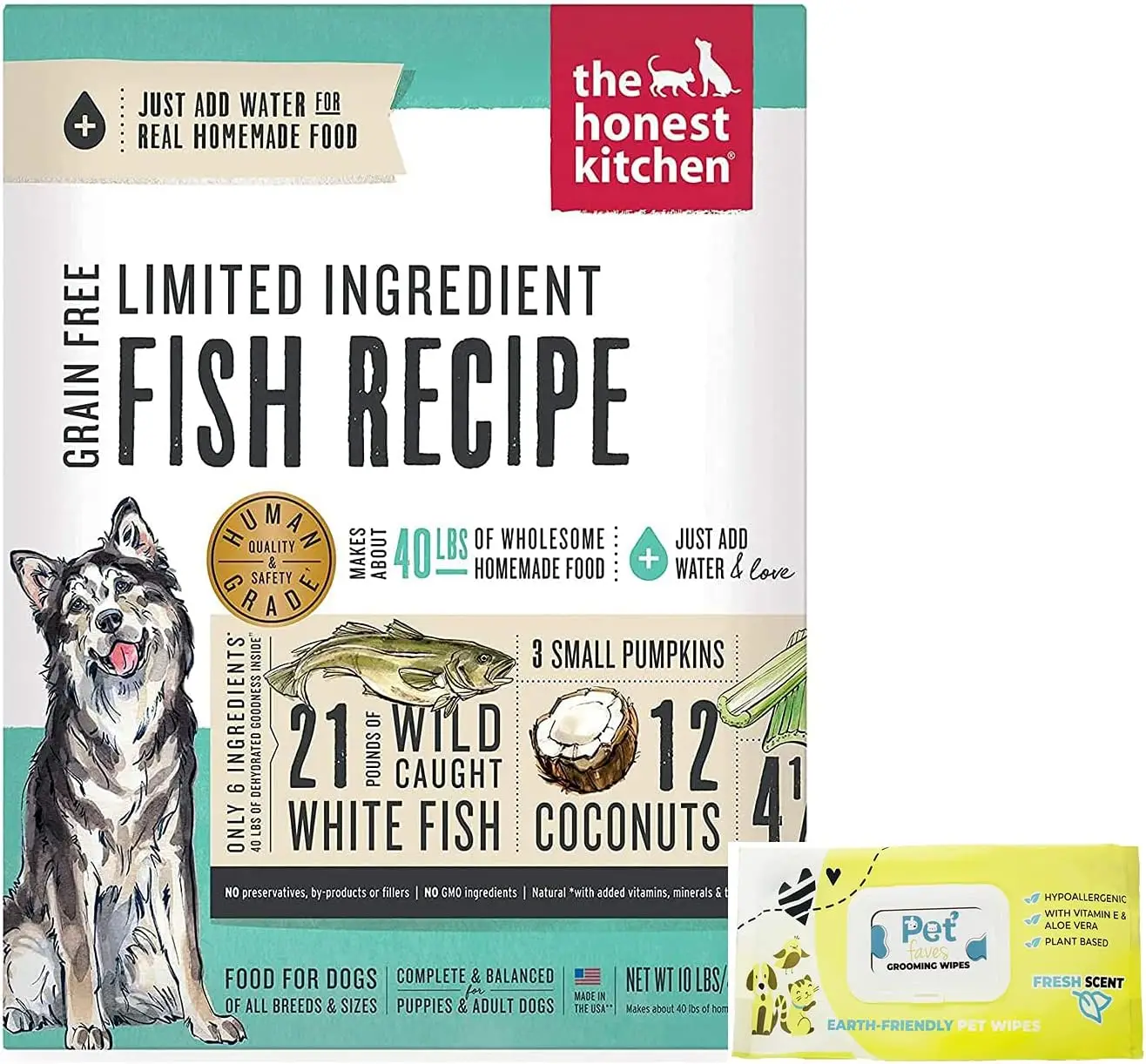 Honest Kitchen Human Grade Limited Ingredient Dehydrated Grain Free Dog Food-Fish