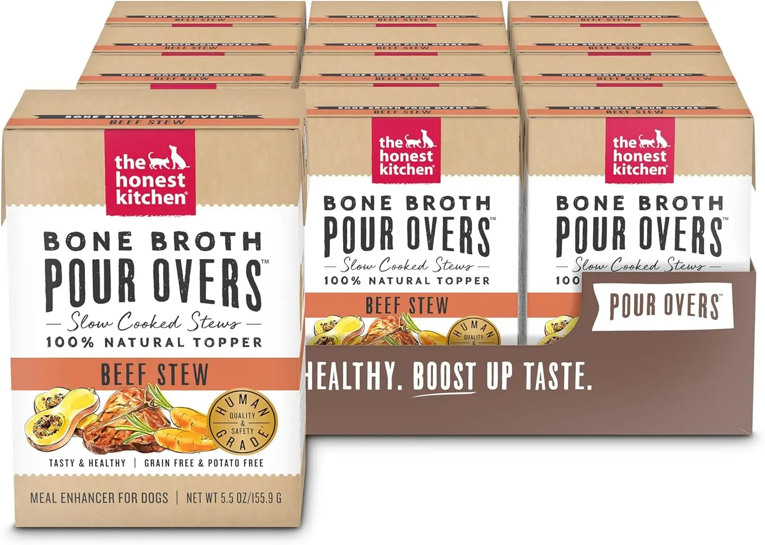 Honest Kitchen Bone Broth POUR OVERS Wet Toppers for Dogs