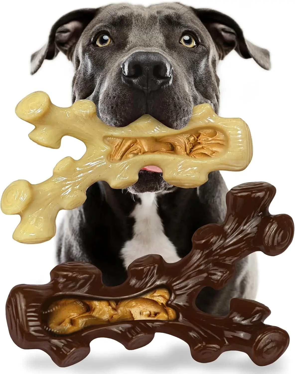 2 Pack Dog Chew Toys for Aggressive Chewers