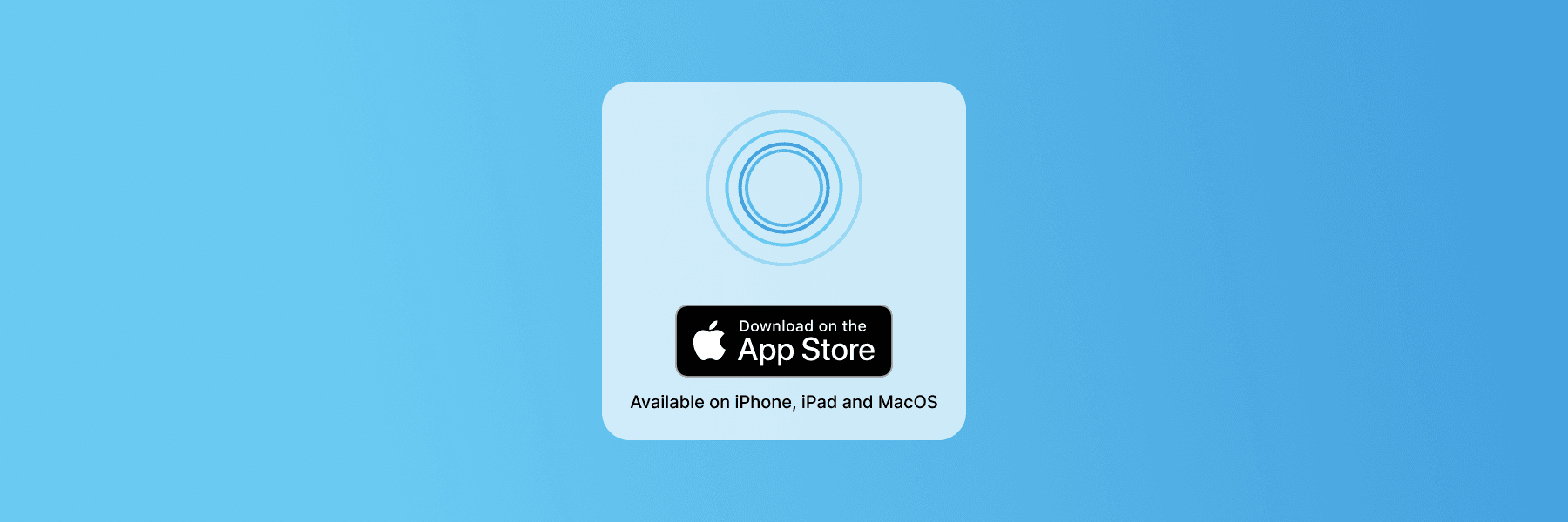 A visual inviting with a download on the AppStore button