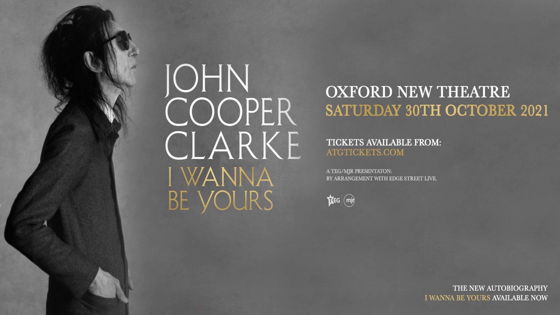 Dr John Cooper Clarke Tickets New Theatre Oxford In Oxford Atg Tickets Dr John Cooper Clarke Tickets New Theatre Oxford In Oxford Atg Tickets