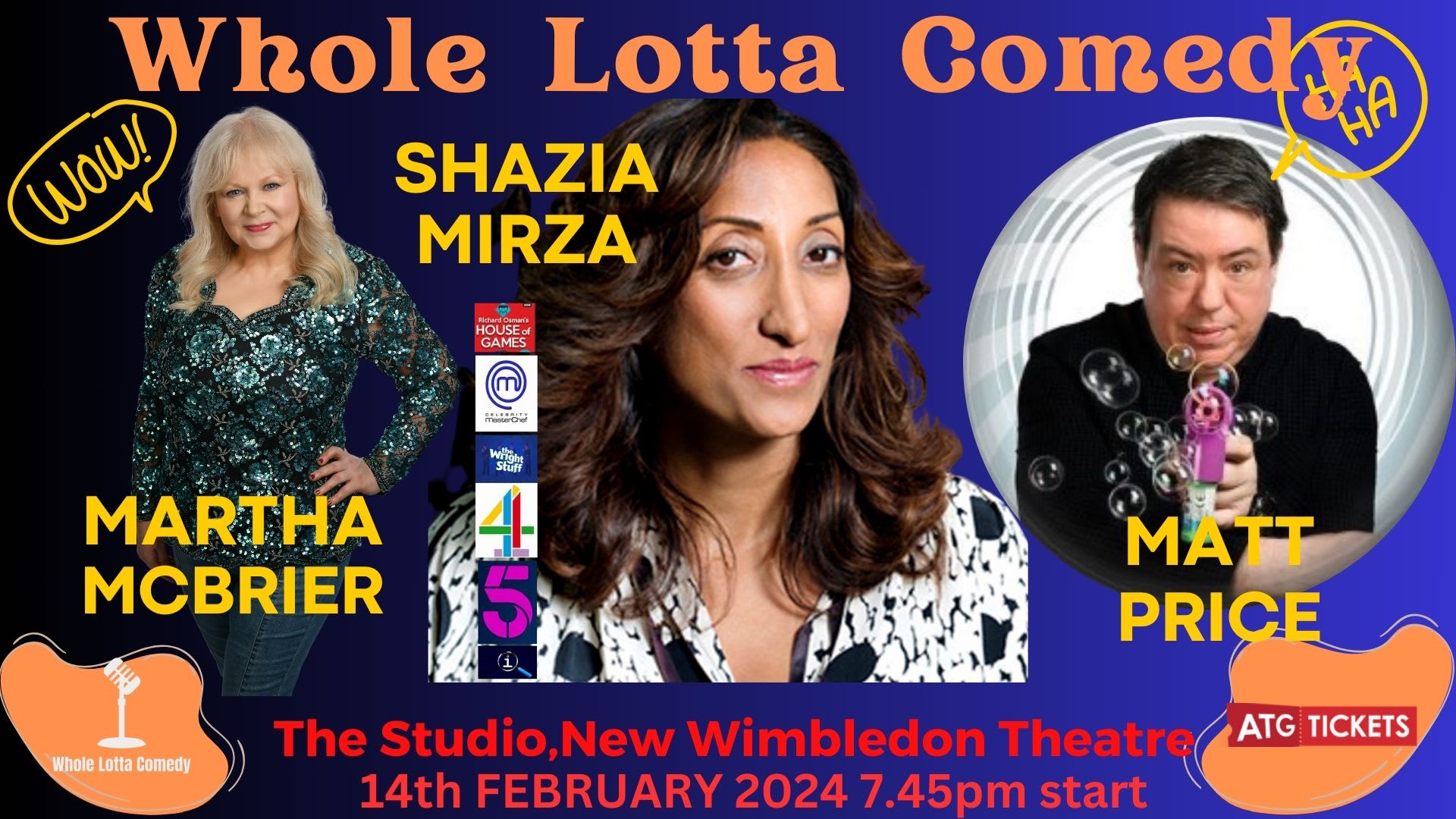 Comedy Nights with Whole Lotta Comedy - Wednesday 14 February 2024