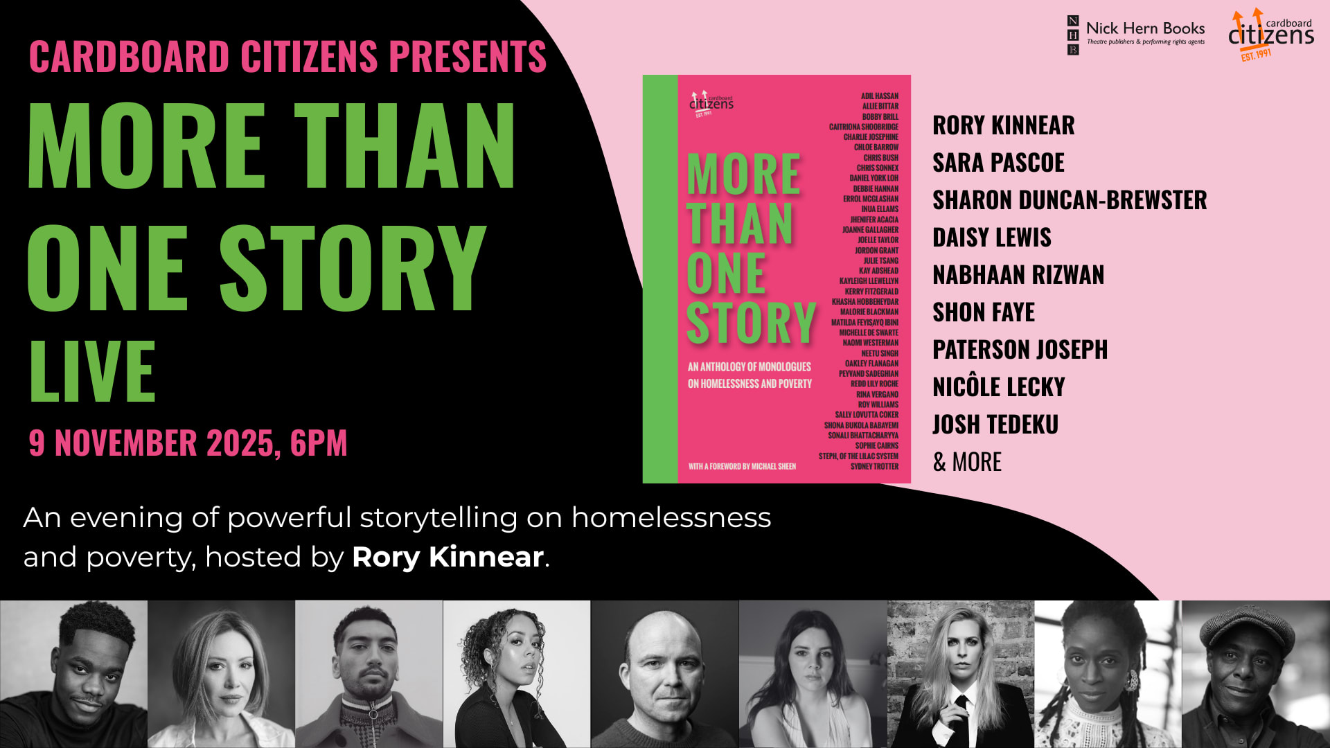 Cardboard Citizens Presents More Than One Story Live