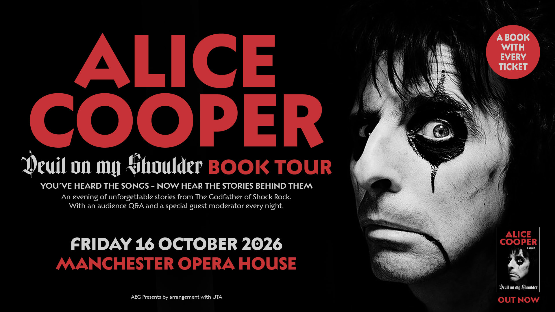 Alice Cooper: Devil on My Shoulder Book Tour