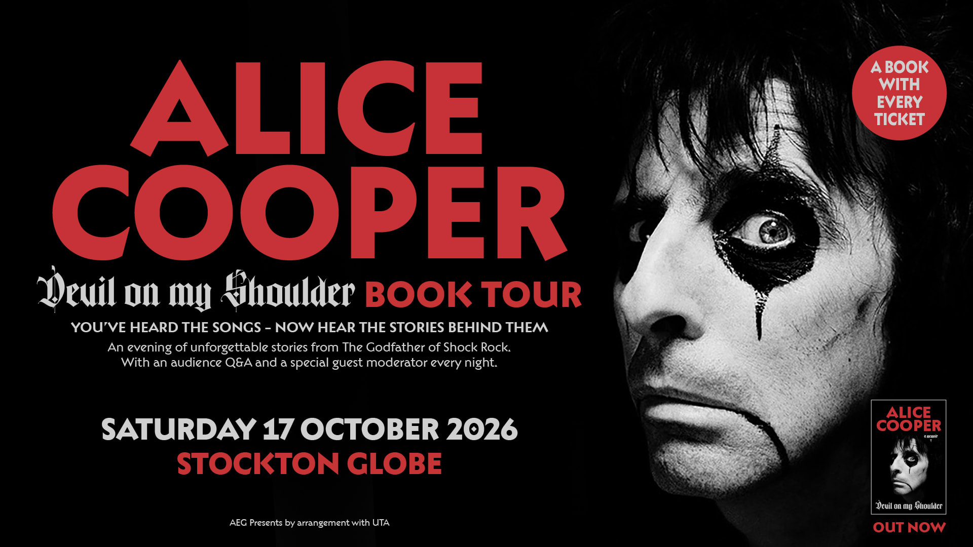 Alice Cooper: Devil on My Shoulder Book Tour
