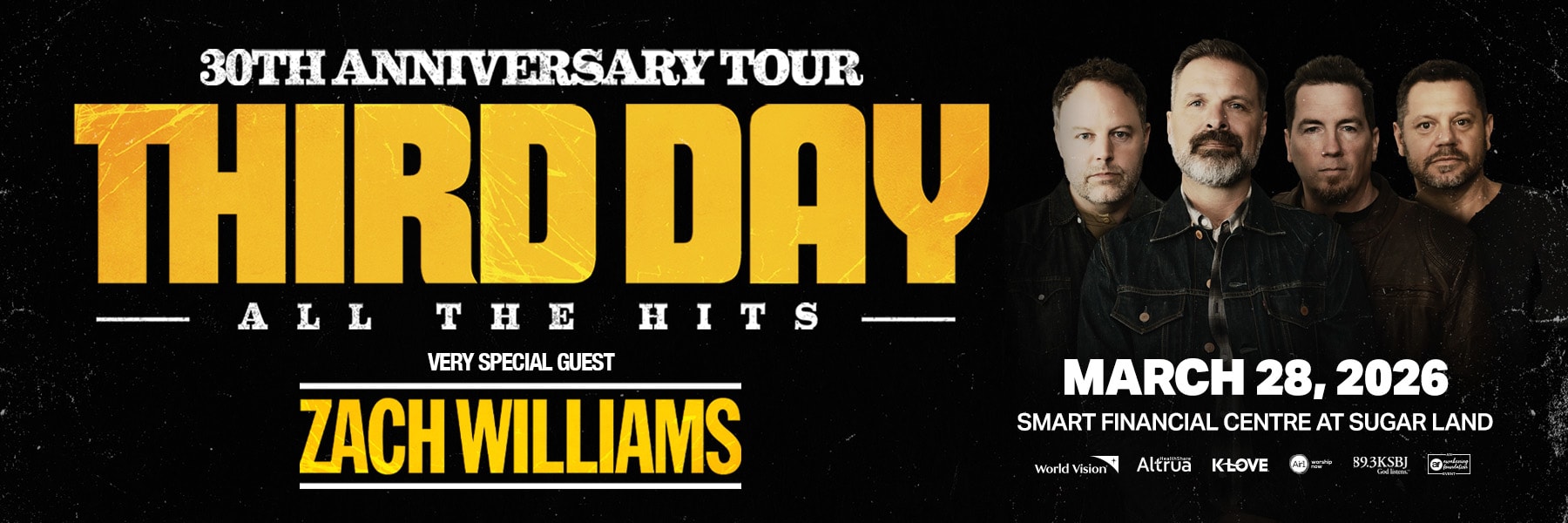 THIRD DAY WITH VERY SPECIAL GUEST ZACH WILLIAMS