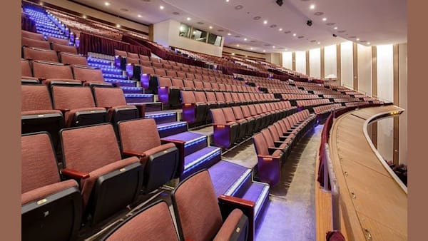 Mezzanine seats in the Mahalia Jackson Theater
