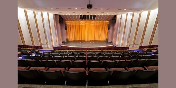 Interior - facing the stage of the Mahalia Jackson Theater 