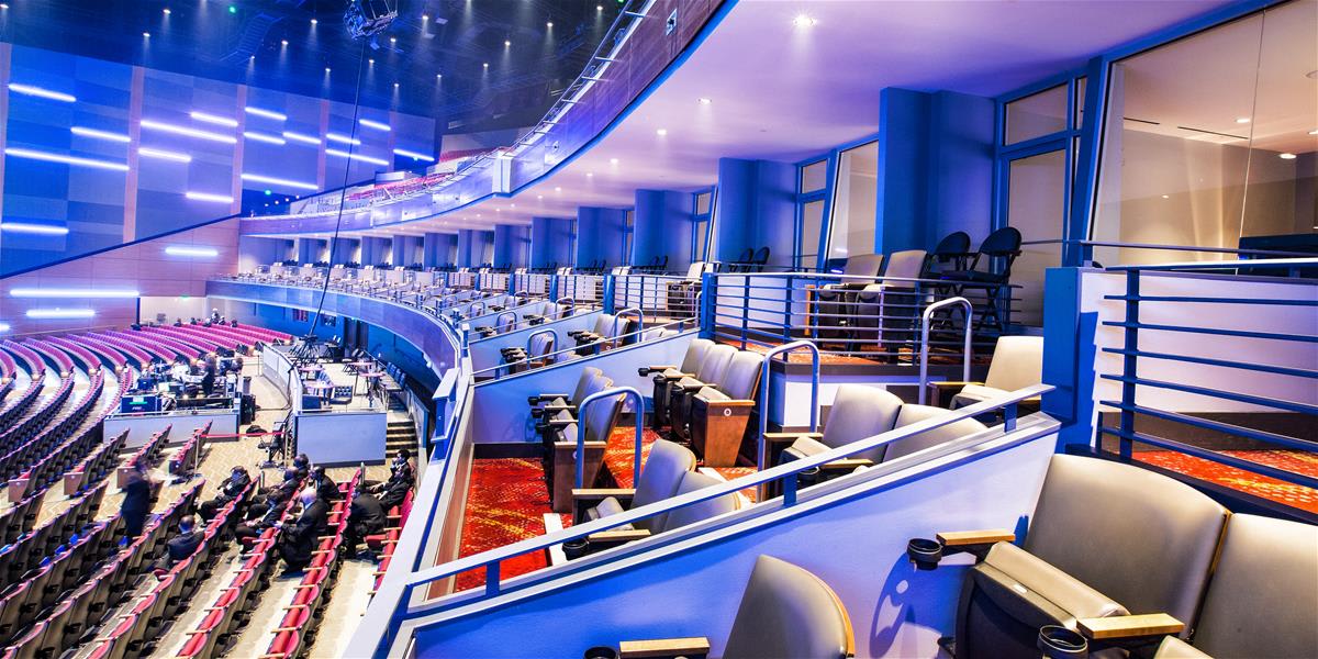 empty section of the house at Smart Financial Centre