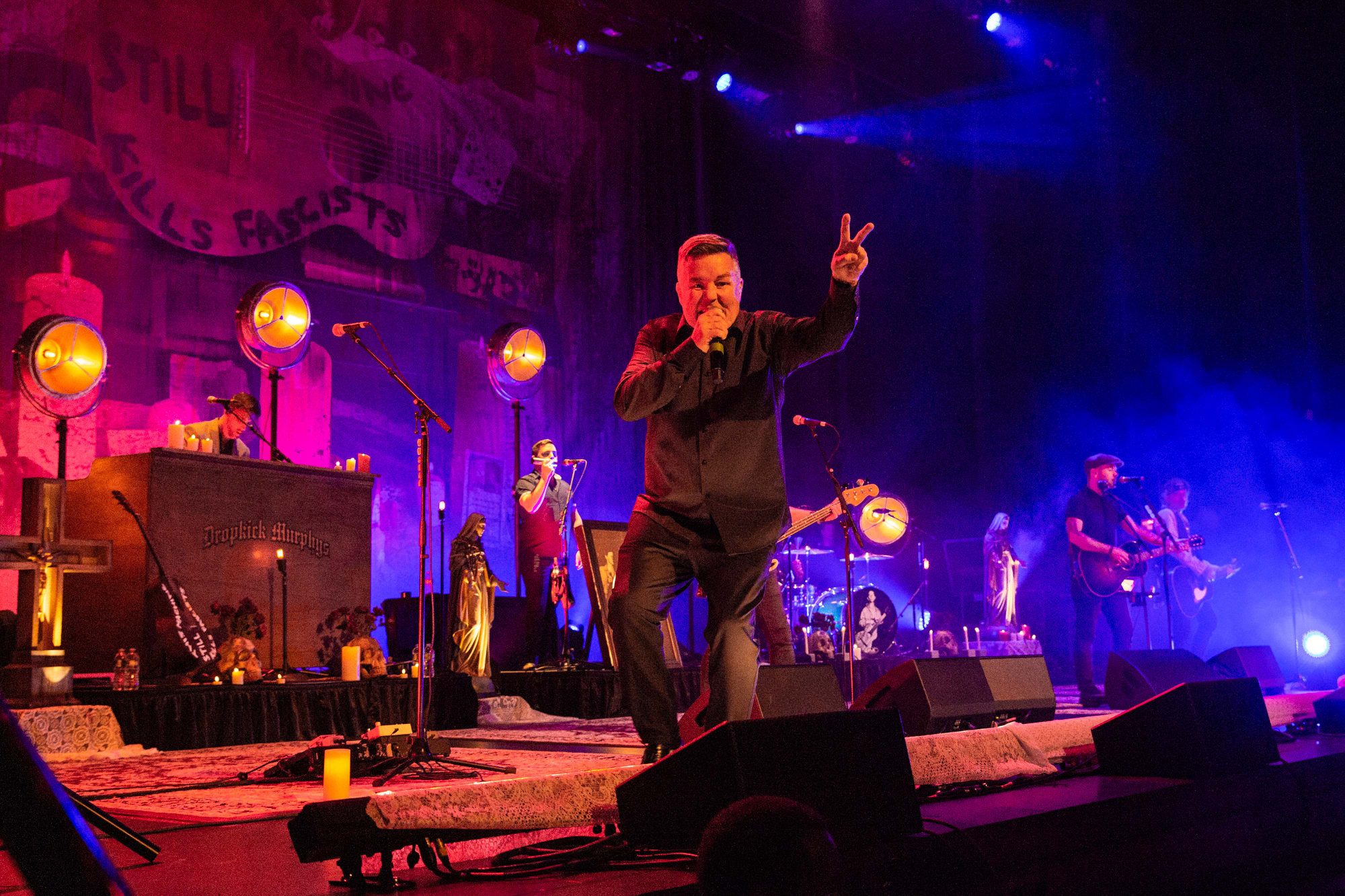 person on stage performing 