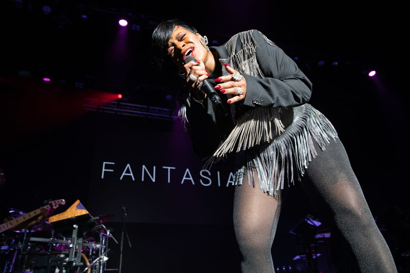 Fantasia singing on stage