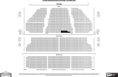 Lyceum Seating Chart London
