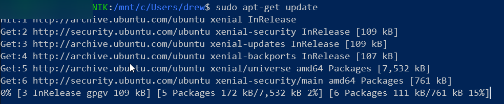updating WSL Ubuntu Linux