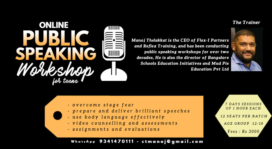 Online Public Speaking Workshop for Teens