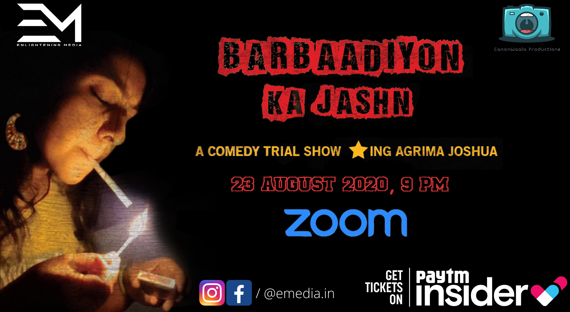 Barbaadiyon Ka Jashn By AGRIMA JOSHUA – A Comedy Trial Show