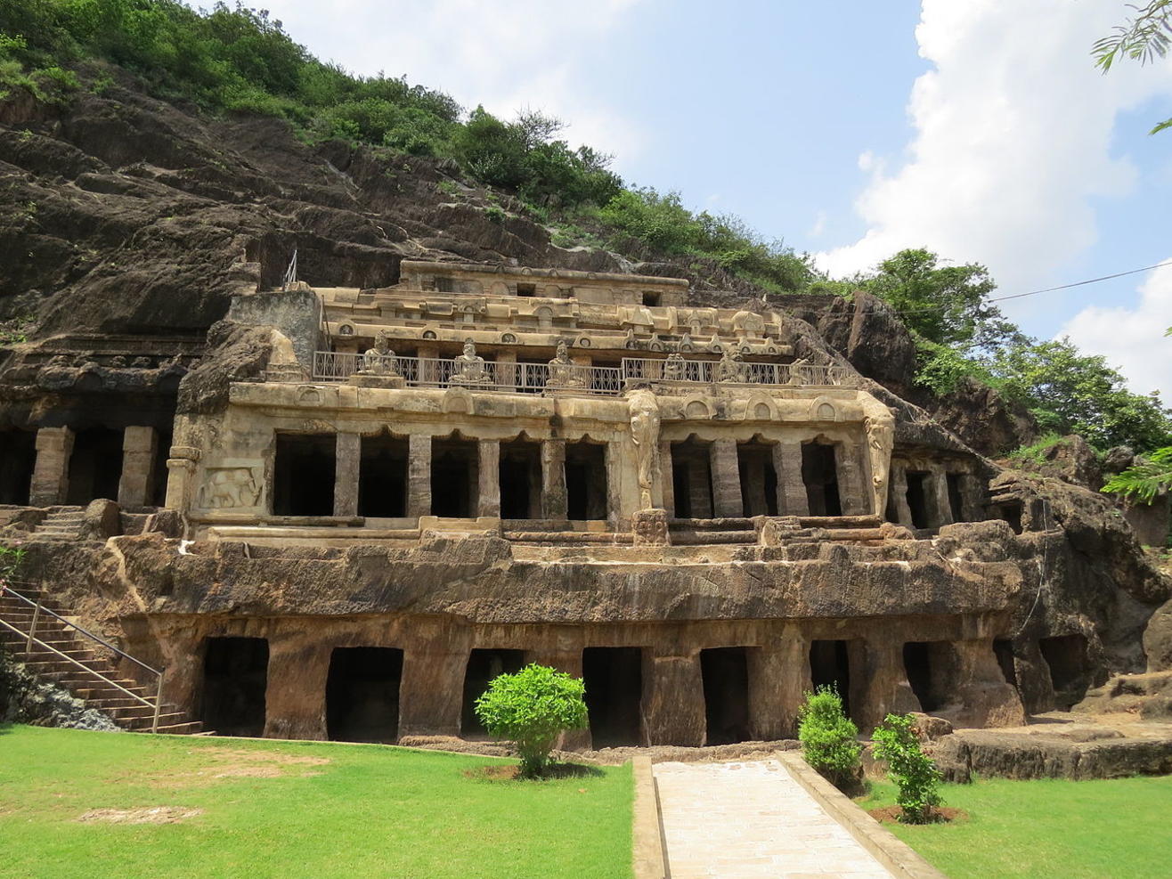 Undavalli Caves (Four Storeyed Rock-Cut Hindu Temples), Vijaywada