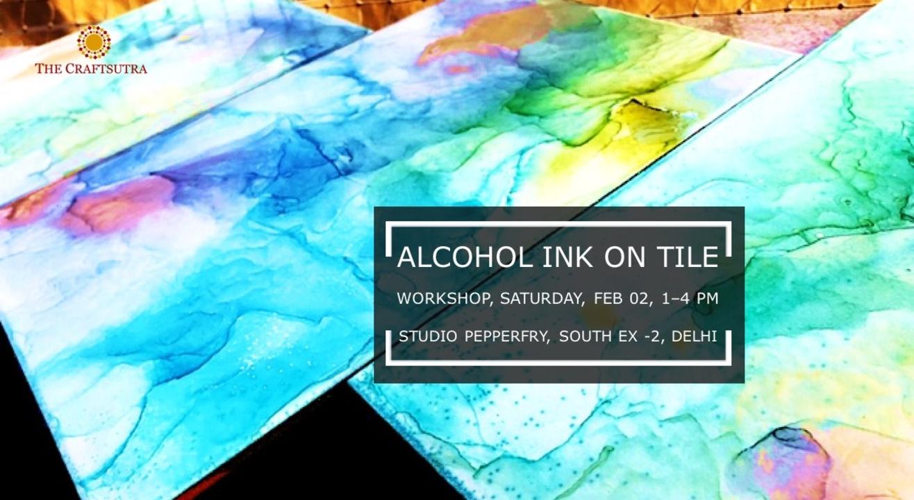 Alcohol Ink on Tile Art Workshop