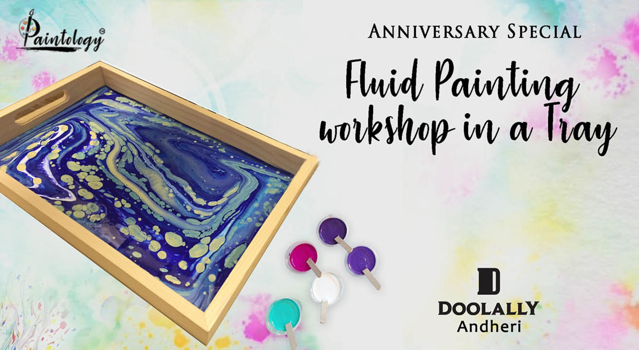 Fluid Painting workshop in a Tray - by Paintology