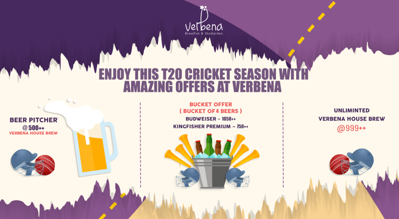 Cricket Live Screening: Verbena Offer!